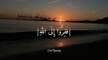 القارئ أحمد النفيس - {ففروا الى الله اني لكم منه نذير مبين} - {سورة الذاريات}