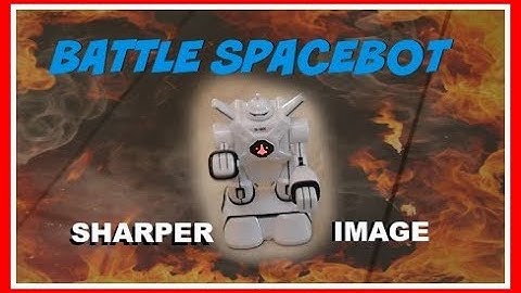 Battle Spacebot Sharper Image Remote Control Robot Demonstration RC