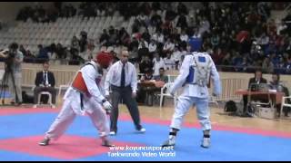 74kg Semifinal Kivanc dincsalman vs Ugur Gungor (Turkish Taekwondo Championships)