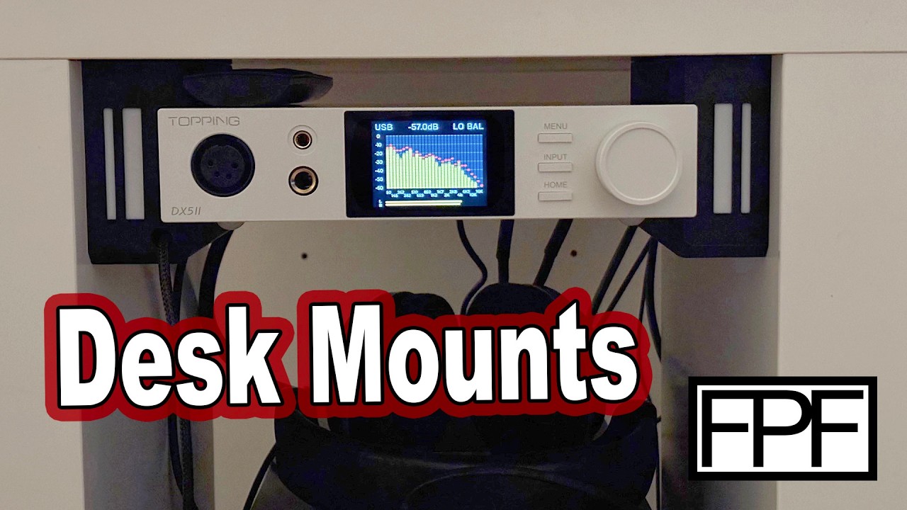 3D Printed USB DAC Preamp Desk Mounts