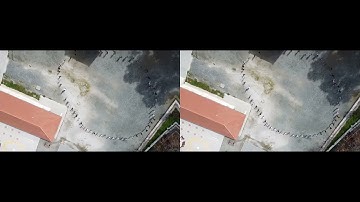 Drone footage of a very shaky flight - comparison of original and stabilized by ffmpeg deshake