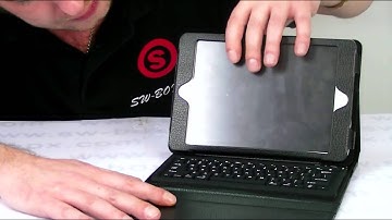 Wireless Bluetooth Keyboard With Folding Leather Case For iPad Mini