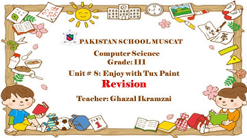 Grade 3: Computer Science: Unit # 8 Enjoy with Tux Paint (Revision)