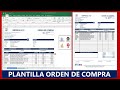 ORDEN DE COMPRA EN EXCEL VBA | Plantilla para ORDENES DE COMPRA en Excel GRATIS-MACROS VBA