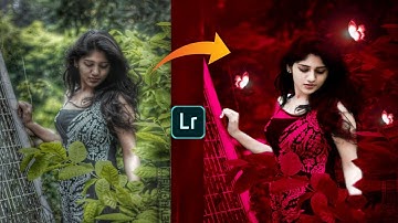 New Lightroom pink red effect photo editing tutorial || lr background colour change photo editing ||