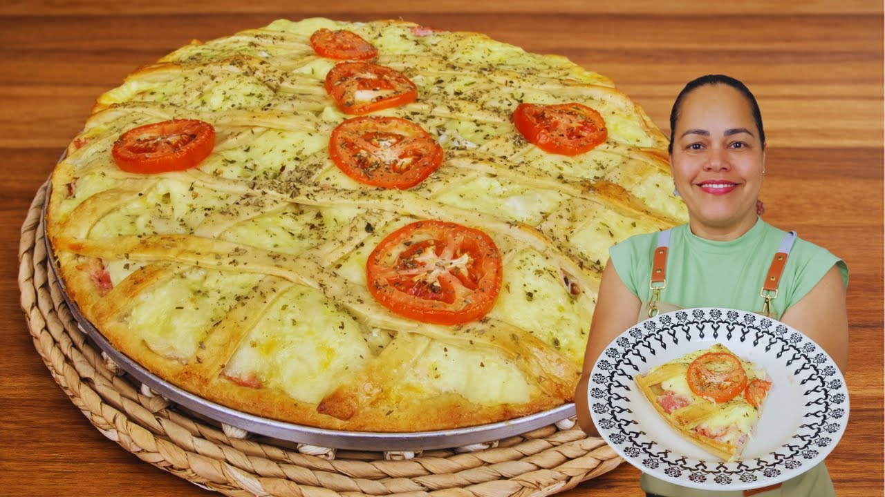 TORTA PIZZA OU PIZZA TORTA - RECEITA FÁCIL PARA QUALQUER DIA - Priscila Pinho