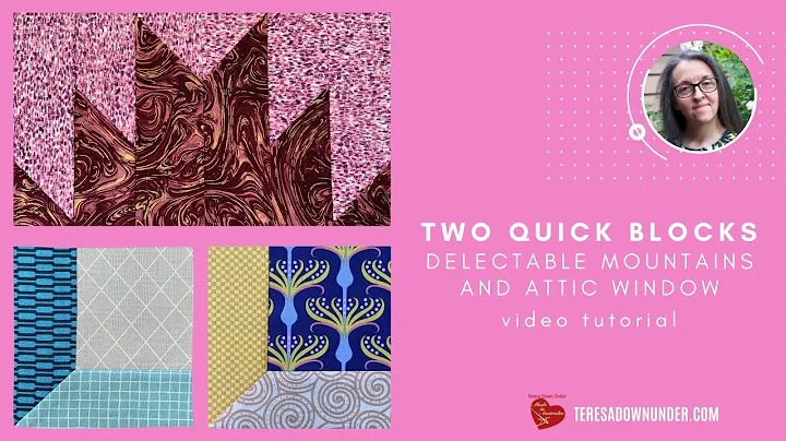 Two quick blocks: delectable mountains and attic windows quilt blocks