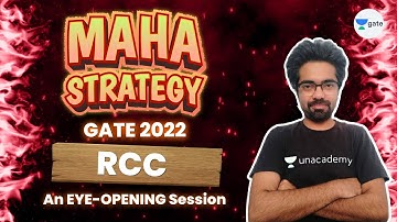 MAHA STRATEGY | #GATE2022 | An eye - opening session | RCC | Chetan Sir