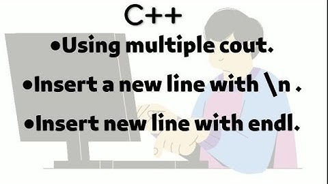 Using multiple count in cpp || Insert new line with \n  || Insert new line with endl. #cpp #cout