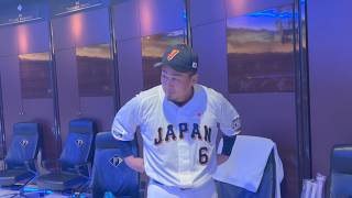 引退後初、ユニフォームに袖を通した代表戦前日 - YouTube
