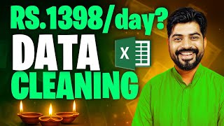 Excel Data cleaning work Rs. 1398 per day❓ (Second Salary)
