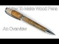 Wood Pen Making Overview Wood Pen Making Overview