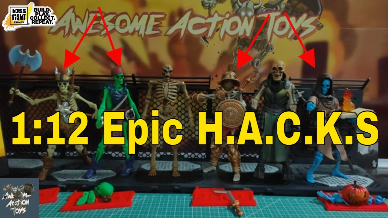 Epic Hacks Barbarian Skeleton 1/12th scale action figure