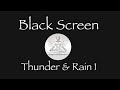 Heavy Rain and Thunder Sounds for Sleeping - Black Screen - Stress Relief | for Relaxing Sleep, asmr