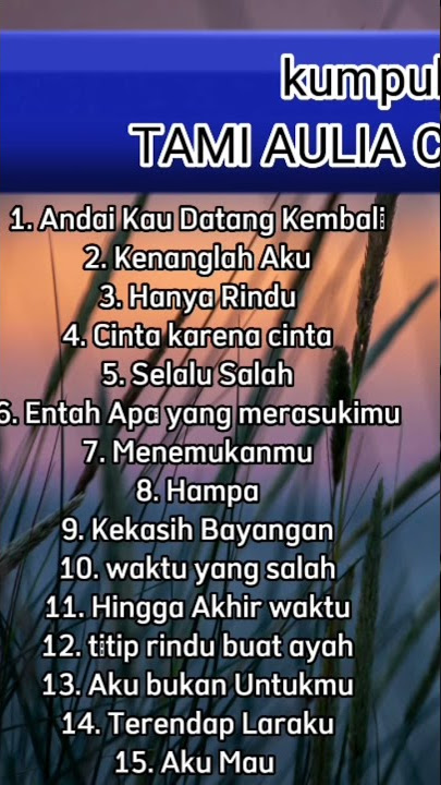 Tami Aulia full album cover pelepas lelah