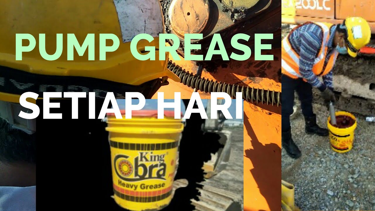 Cara pump grease excavator hitachi YouTube