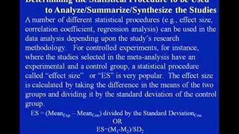 B. Meta-Analysis - Dr. A.G. Picciano