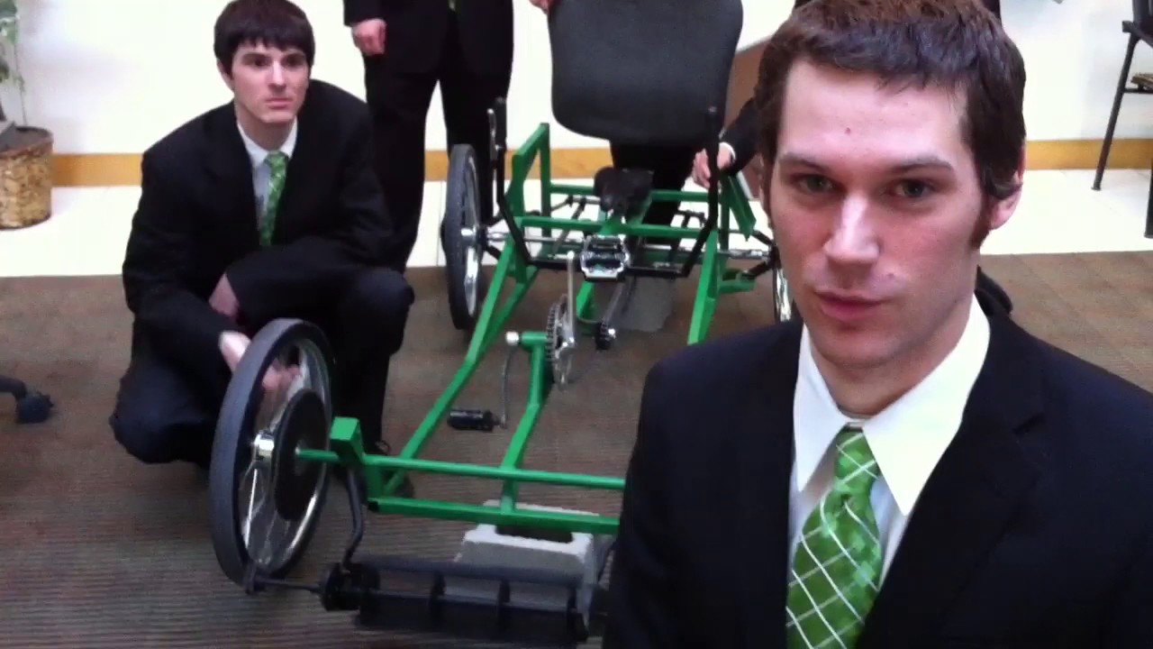 Pedalpowered riding lawnmower YouTube