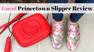 gucci princetown gg blooms slipper