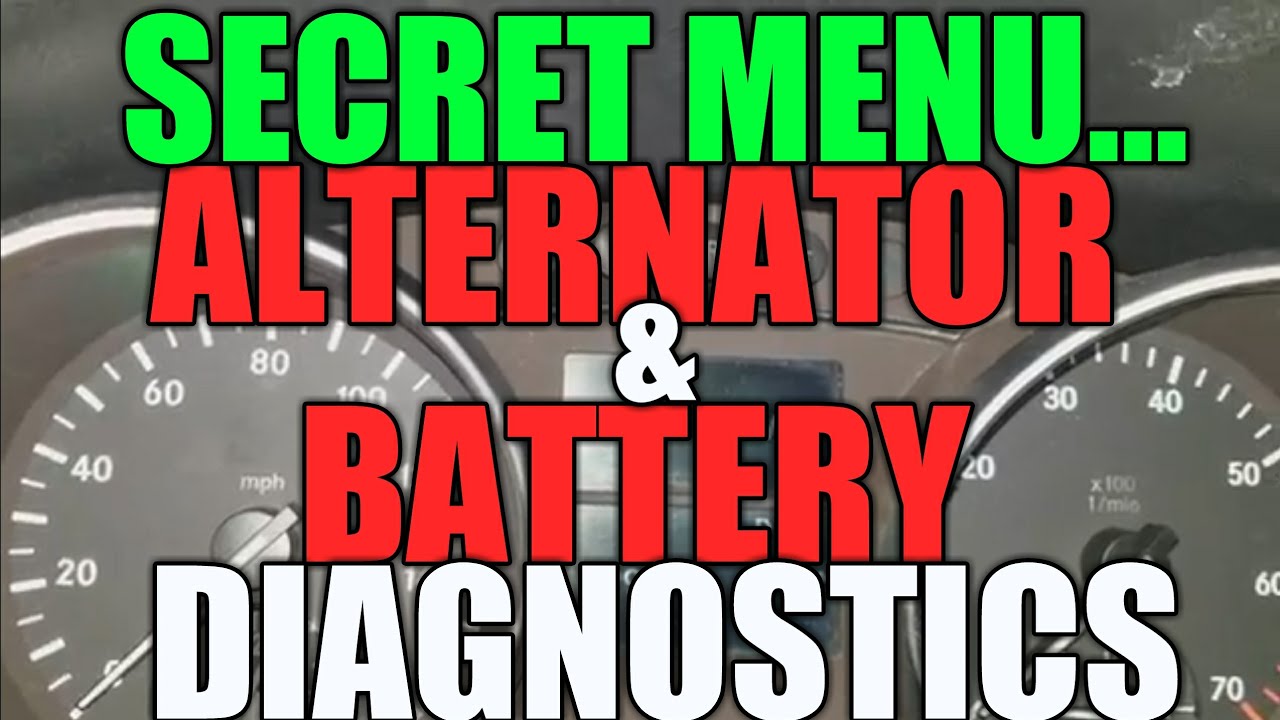 Mercedes Battery & Alternator Check Via Secret Menu (Easy + Fast) - YouTube
