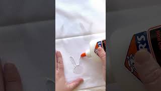 DIY Miffy Bunny Resist Tablecloth with Elmers Glue + Rit Dye diy shorts easter