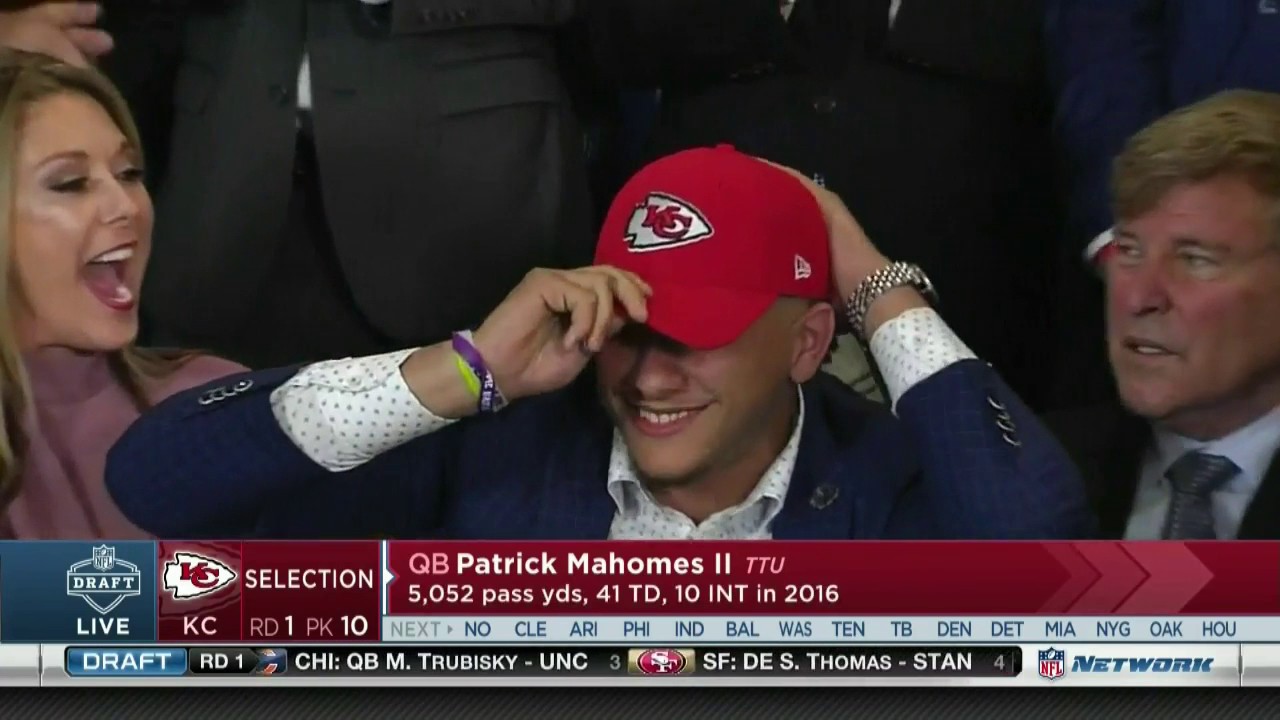 The Chiefs select Patrick Mahomes