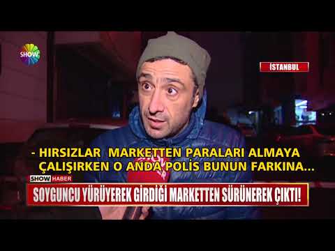 Soyguncu Yürüyerek Girdiği Marketten Sürünerek çıktı!