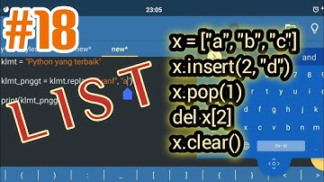 Part 18: LIST || Belajar Python di Hp Android