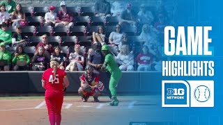Oregon at Maryland | HIGHLIGHTS | Big Ten Softball | 04/12/2026