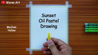 How to Draw a easy sunset Scenery - Easy Oil Pastel Drawing for Beginners - STEP by STEP