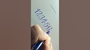 Numbers 0 to 9 in amazing satisfying art of 3d shadow lettering | Practice #shorts #art #lettering