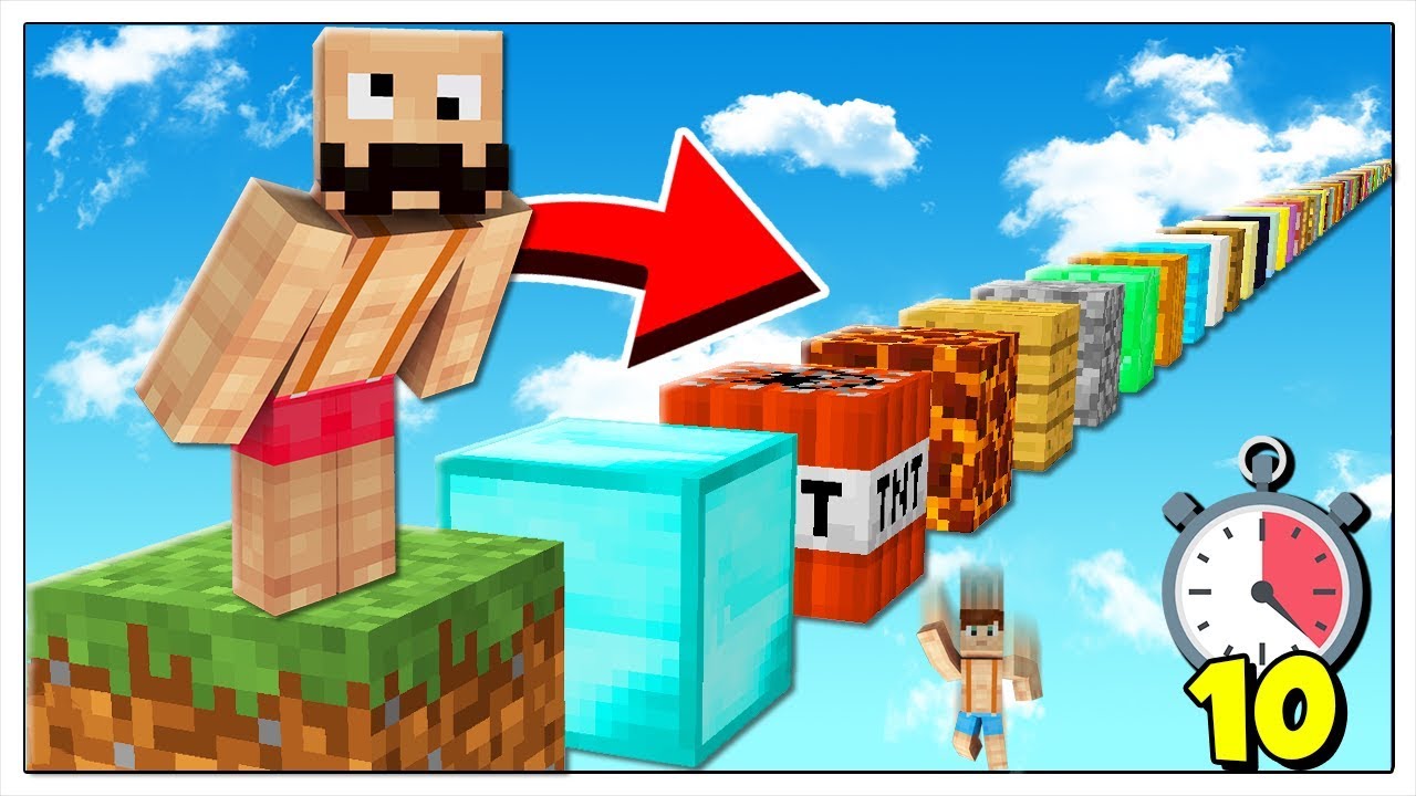 SALTARE SU TUTTI I BLOCCHI DI MINECRAFT IN 10 SECONDI! YouTube SALTARE SU TUTTI I BLOCCHI DI MINECRAFT IN 10 SECONDI! YouTube