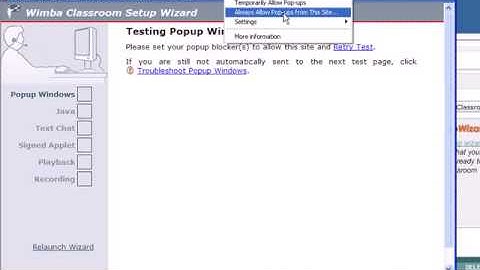 BMG291: Wimba Setup Wizard