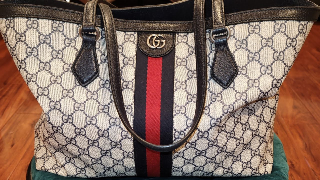 Gucci Brown, Pattern Print Jumbo GG Medium Ophidia Tote