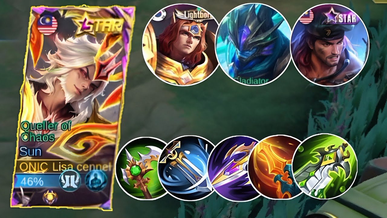 KECERDIKAN SUN KETIKA KETEMU TIGA HIRO KUAT DI RANK HONOR❗ GAMEPLAY SUN TERBARU | BUILD TERSAKIT SUN