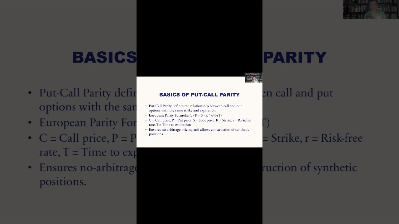 Options - intro into Put-Call Parity 