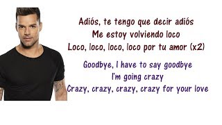 Ricky Martin - Adiós Lyrics English and Spanish & and a little bit of French screenshot 1