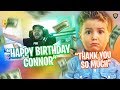 COURAGE SENDS CONNOR A BIRTHDAY GIFT! HE ALMOST CRIED! (Fortnite: Battle Royale)