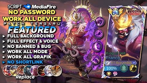 NEW! Script Skin Franco Legend King of Hell No Password | Full Effect & Voice - Latest Patch 2025