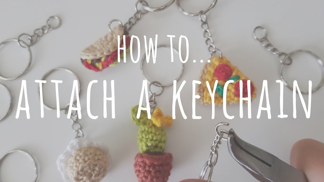 how to attach a keychain ring  amigurumi crochet tutorial 