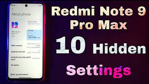 Redmi Note 9 Pro Max 10 Hidden Tricks || 10 Hidden Settings if Redmi Note 9 Pro Max || Hidden Tricks