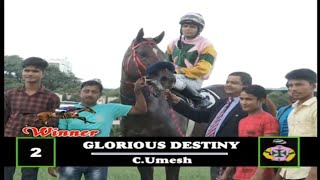 Glorious Destiny with C Umesh up wins The A V Thomas Memorial Cup 2019
