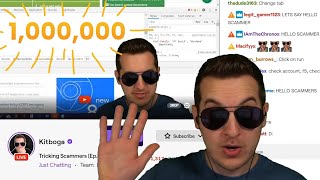 Scammers Watch Me Get 1M Subscribers LIVE