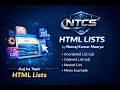 HTML Lists