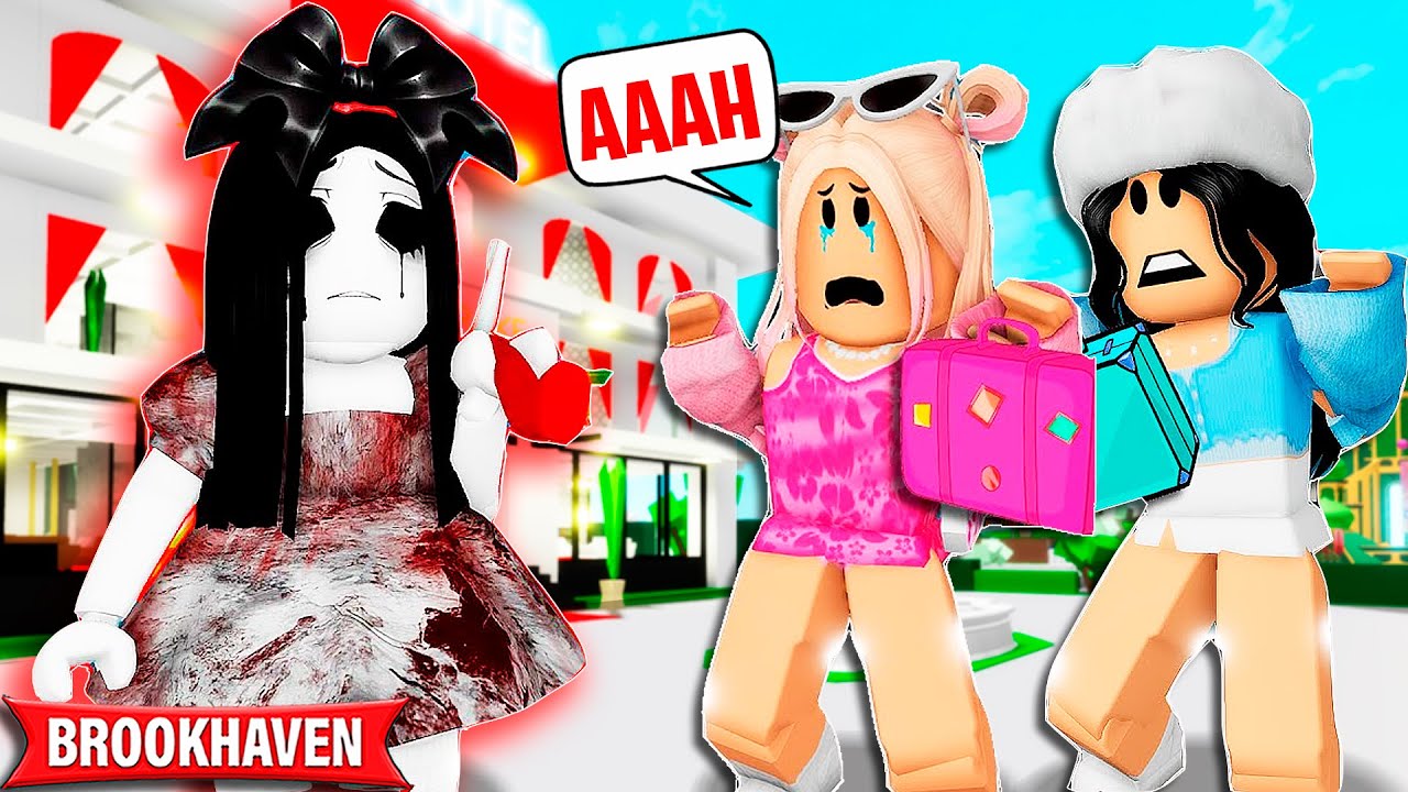 AS MENINAS PASSARAM A NOITE no HOTEL ASSOMBRADO | Historinhas Brookhaven 🏡Rp | Roblox