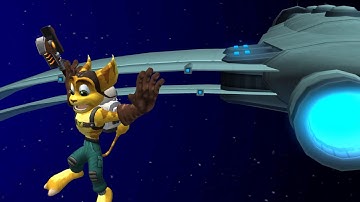 The outside of Starship Phoenix - Ratchet & Clank 3: Up Your Arsenal