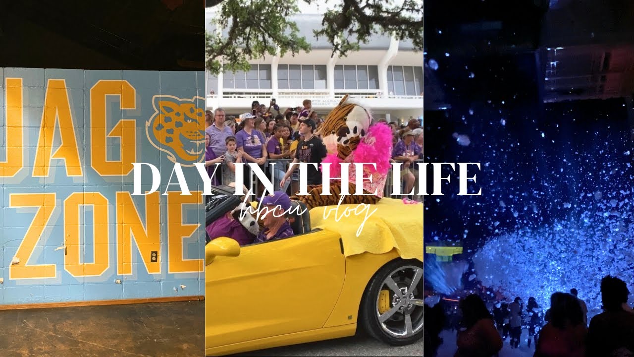 HBCU VLOG: day in the life at southern university | lsu championship parade + res life foam party