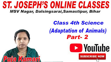 Class 4th Science (Adaptation of Animals) Part-2