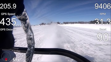 Turbo Dynamics Sidewinder 292KMH record 998 turbo 1320 pieds au NBSSR