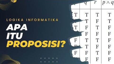 Pengertian Proposisi (Part 1) | Belajar Logika Informatika